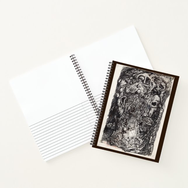 Alte, zeichnend Tinte Notizbuch (Innenseite)