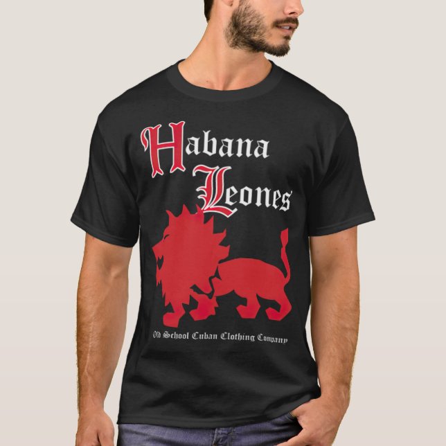 Alte Zeit Kuba Habana Kuba Leones Baseball Basebal T-Shirt (Vorderseite)