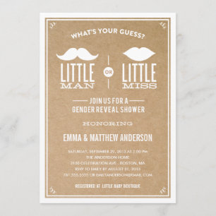 ALTE ZEIT  REVEALINVITATION DER GESCHLECHTER EINLADUNG