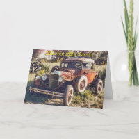 Alte Zeiten: Geburtstagskarte für Oldtimer-Liebhab
