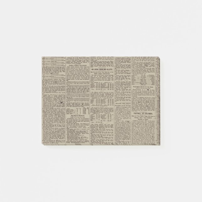 Alte Zeitung 1902 Post-it Klebezettel (Vorderseite)