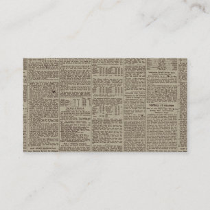 Alte Zeitung 1902 Visitenkarte