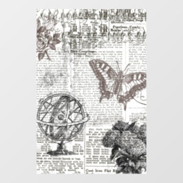 Alte Zeitung Fensteraufkleber