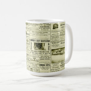 Alte Zeitung Kaffeetasse