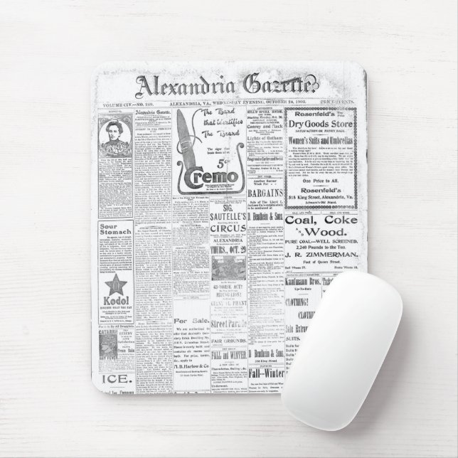 Alte Zeitung Mousepad (Mit Mouse)