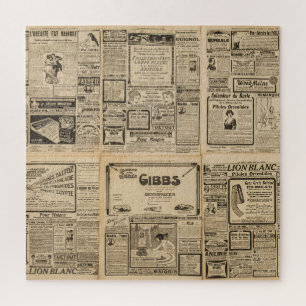 Alte Zeitung: vintage Papierhintergrund. Puzzle