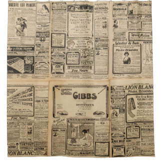 Alte Zeitung: Vintager Hintergrund. Duschvorhang