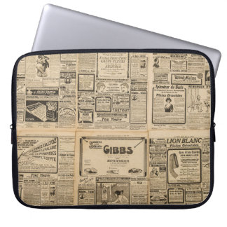 Alte Zeitung: Vintager Hintergrund. Laptopschutzhülle