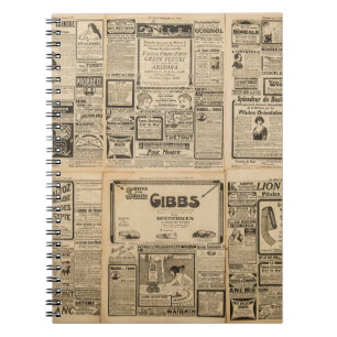 Alte Zeitung: Vintager Hintergrund. Notizblock