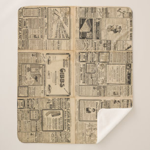 Alte Zeitung: Vintager Hintergrund. Sherpadecke