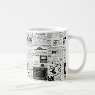 Alte Zeitungs Vintage Retro Anzeige Tasse