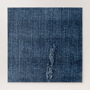 Alte zerrissene Denim: Jeans Textur. Puzzle