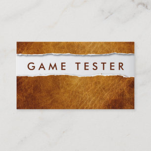 Alte zerrissene Spiel-Test-Geschäftskarte Visitenkarte