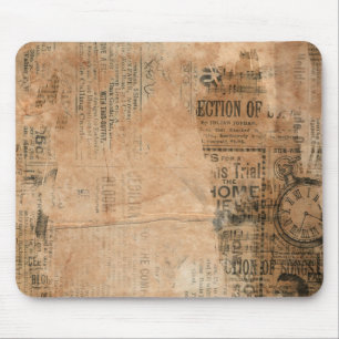 Alte zerrissene Vintage-Zeitung Eins Mousepad