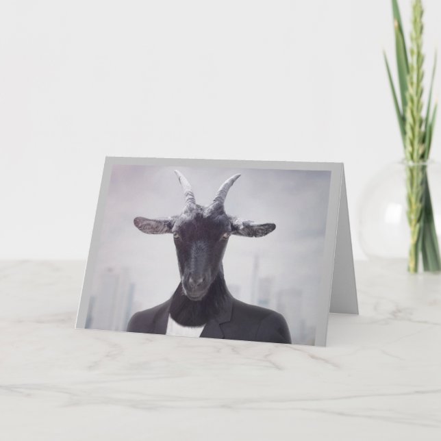 ALTE ZIEGE GLÜCKLICH GEBURTSTAG SIE HANDSOME ALTE  KARTE (Vorderseite)