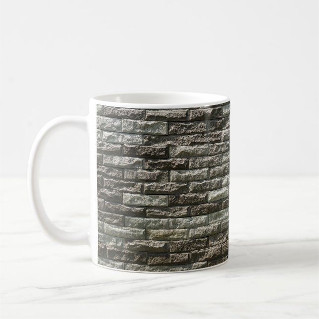 Alte Ziegelmauer: Bedrückte Textur Kaffeetasse (Links)