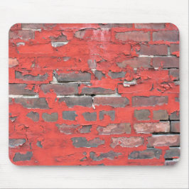 Alte Ziegelmauer mit Peeling in roter Farbe Mousepad