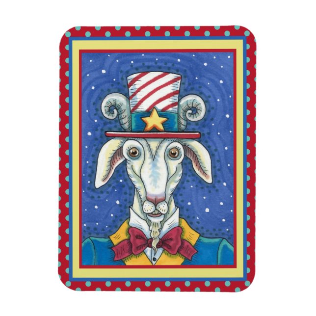 ALTE ZIEGELUNKEL SAM, FARM PATRIOTIC BILLYGOAT MAGNET (Vertikal)