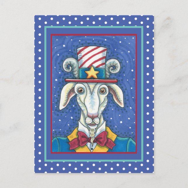 ALTE ZIEGELUNKEL SAM, FARM PATRIOTIC BILLYGOAT POSTKARTE (Vorderseite)