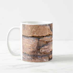 Alte Ziegelwand. Grunge-Ziegelwand-Hintergrund. B Kaffeetasse