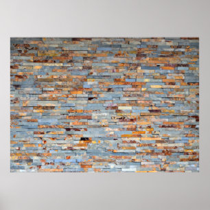 Alte Ziegelwand Kulisse Poster