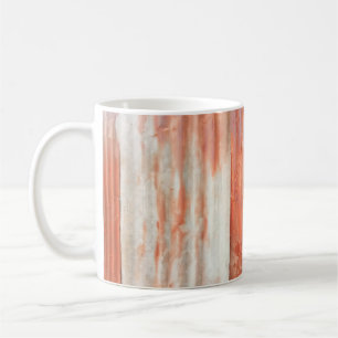 Alte Zinkoberfläche im Vintage-Stil. Rostige Wand Kaffeetasse