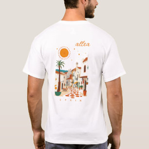 Altea Spanien schöne weiße Stadtansicht Kleidung T-Shirt