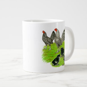 Altenglische Barred Bantam-Familie Jumbo-Tasse
