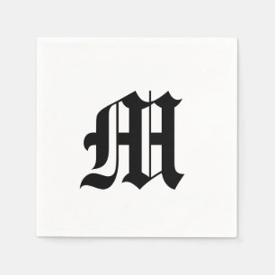 Altenglische Monogramm-Initiale Serviette