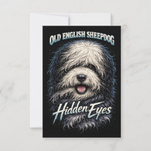 Altenglischer Schäferhund Dankeskarte