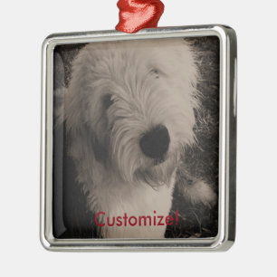 Altenglischer Schäferhund Ornament Aus Metall