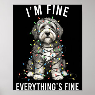 Altenglischer Schäferhund Weihnachten Mir geht's g Poster