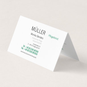 Altenpflege Visitenkarte Terminkarte Visitenkarten