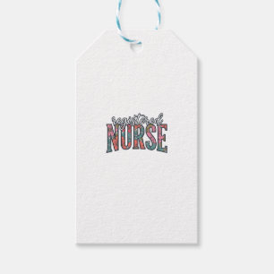 Altenpfleger Vintage-Blumen-Typografie-Shirt D Geschenkanhänger
