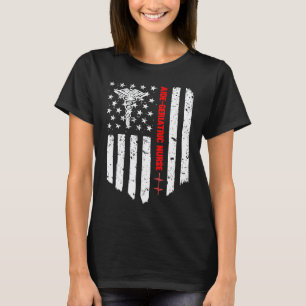Altenpflegerin American Flag RN Registrierte Krank T-Shirt