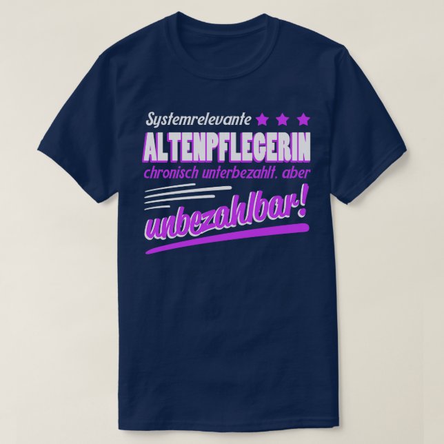 Altenpflegerin Geschenk T-Shirt (Design vorne)
