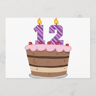 Alter 12 auf Geburtstagskuchen Karte