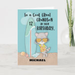 Alter 12 Große Grandson Birthday Beach Funny Racco Karte<br><div class="desc">Wenn du will,  personalisierte Grüße für deinen lieben Urenkel zu schicken,  während du an der Feier seines 12. Geburtstages teilnimmst,  ist eine solche Karte eine großartige Wahl. Nicht nur,  dass es anpassbar ist,  sondern auch niedlich und lustig.</div>