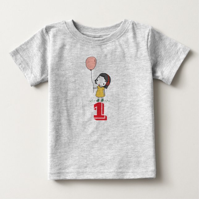 ALTER 1 (ONE) MÄDCHEN-T - SHIRT (Vorderseite)