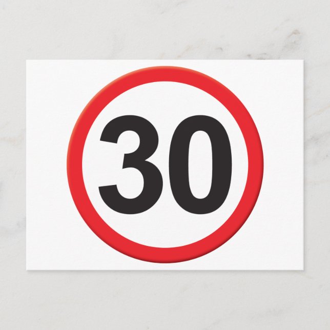Alter 30 postkarte (Vorderseite)