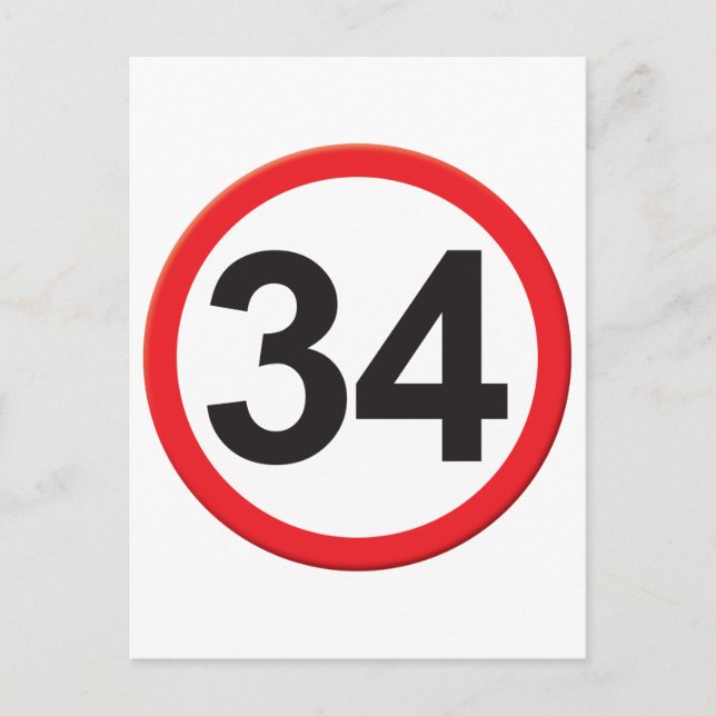 Alter 34 postkarte (Vorderseite)
