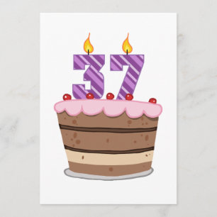 Alter 37 am Geburtstag Karte