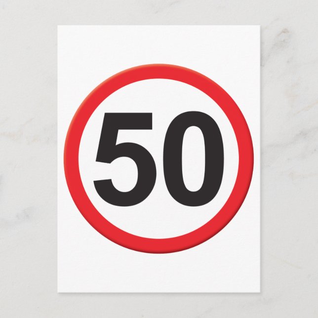 Alter 50 postkarte (Vorderseite)