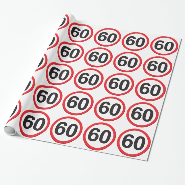 Alter 60 geschenkpapier (Ungerollt)