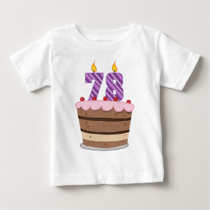 Alter 78 auf Geburtstagskuchen Baby T-shirt