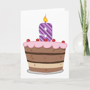 Alter 9 am Geburtstag Karte