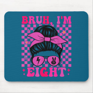Alter acht 8 8. Geburtstag Mädchen groovy 8 Jahre Mousepad