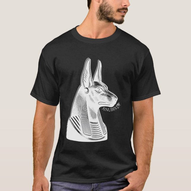 Alter ägyptischer Gott Anubis Auge von Horus Kemet T-Shirt (Vorderseite)