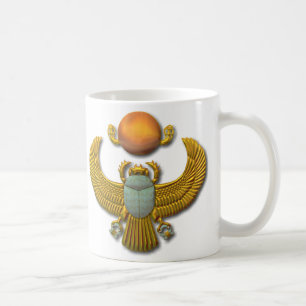 Alter ägyptischer heiliger Scarabäus - Gold Kaffeetasse
