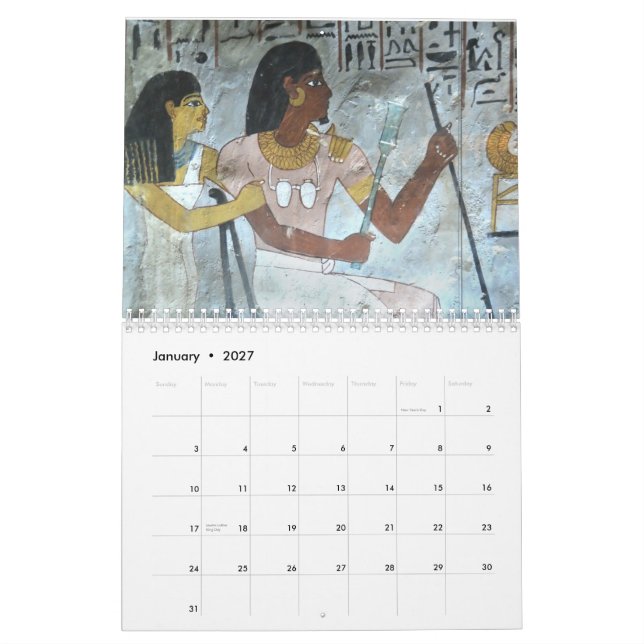 Alter ägyptischer Kunst-Kalender 2012 Kalender (Jan 2027)
